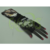 FINGERLESS GLOVES - SKULL DESIGN (1 DOZEN)