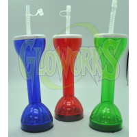8 oz. FLASHING YARD GLASS - ASST. COLORS (1 DOZEN)