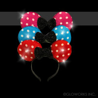 ASSORTED COLOR LED FLASHING POLKA DOT HEADBAND (1 PIECE)