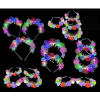 MULTI-COLOR LED FLOWER HEADBAND (1 PIECE)