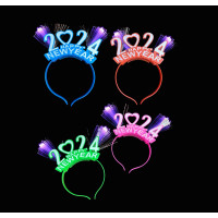 HAPPY NEW YEAR 2024 FIBER OPTIC LED BOPPERS (1 PIECE)