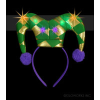 LED FLASHING JESTER HEADBAND (1 PIECE)