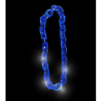 LED BLUE LINK CHAIN NECKLACE (1 PIECE)