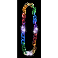 LED RAINBOW LINK CHAIN NECKLACE (1 PIECE)