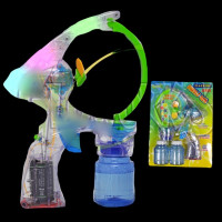 LED BUBBLE GUN - 2 BOTTLES OF SOLUTION - LARGE BUBBLES (1 PIECE)
