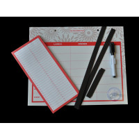 DRY ERASE BOARD WITH NOTE PAD AND MARKER
