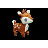 LARGE PLUSH WALKING DEER WITH LEASH AND MUSIC (1 PIECE)