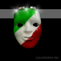 LED MEXICAN FLAG PRINT MASK (1 PIECE)