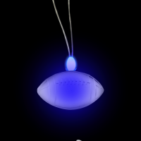 LED ACRYLIC FOOTBALL CHARM ON NON FLASHING LANYARD (1 PIECE)