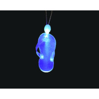 LED ACRYLIC SANDAL PENDANT NECKLACE ON NON-FLASH LANYARD (1 PIECE)