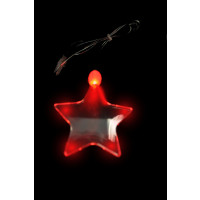 LED ACRYLIC STAR CHARM ON NON FLASHING LANYARD (1 PIECE)