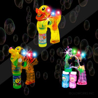 LED ASSORTED STYLE FLASHING BUBBLE GUN (1 PIECE)