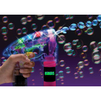 FLASHING BUBBLE GUN WITH 1 BOTTLE OF SOLUTION (1 PIECE)