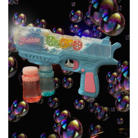 GEAR STYLE FLASHING BUBBLE GUN WITH SOUND (1 PIECE)