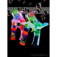 LED BUBBLE GUN - DOLPHIN SHAPED - PINK/BLUE (1 PIECE)