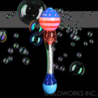 13" LED FLASHING USA BUBBLE WAND (1 PIECE)