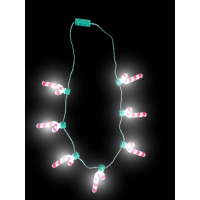 LED CANDY CANE CHARM NECKLACE (1 PIECE)