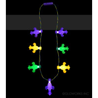 FLEUR DE LIS LED CHARM NECKLACE (1 PIECE)
