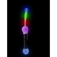 LED FIBER OPTIC SKULL WAND (1 PIECE)