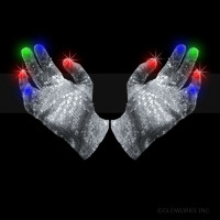 LED SEQUIN GLOVE - MULTI COLOR (1 PAIR)