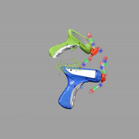 SMALL LED FLASHING GUN WITH PROPELLER (1 PIECE)