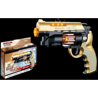LED GUN WITH SOUND (1 PIECE) 3 AA BATTERIES  INCLUDED