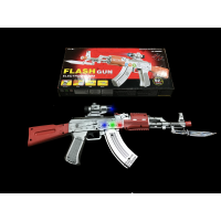 LED MACHINE STYLE PLAY GUN WITH BAYONET (1 PIECE)