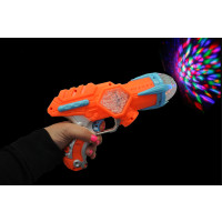 FLASHING DISCO GUN WITH SOUND AND SPINNING LED DISCO LIGHTS (1 PIECE)