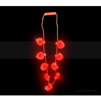 LED RED HEART CHARM NECKLACE ( 1 PIECE)