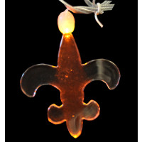 LED ACRYLIC MARDI GRAS PENDANT ON NON-FLASHING LANYARD (1 PIECE)
