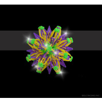 FLASHING  MARDI GRAS COLOR EXPANDABLE BALL (1 PIECE)