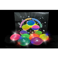 TWO TONED SPIKEY FLASHING FOOTBALL WITH SQUEAKING NOISE (1 PIECE)