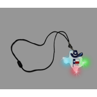 TEXAS FLASHING CHARM ON NON-FLASHING BLACK LANYARD (1 PIECE)