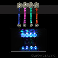 FLASHING PRISMATIC DOUBLE BALL WAND (1 PIECE)