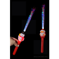 LED FIBER OPTIC SANTA/SNOWMAN ASST. WANDS (1 PIECE)