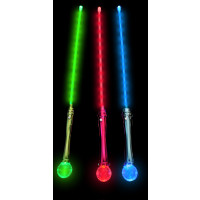 LED FENCING WAND WITH SMALL PRISMATIC BALL (1 PIECE)