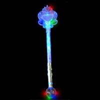 HEART FLASHING GLITTER WAND WITH LARGE BALL AT BOTTOM (1 PIECE)
