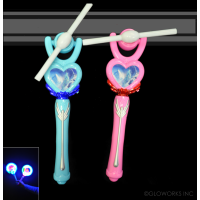 ASSORTED COLOR HEART LED WINDMILL WAND (1 PIECE) 