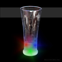 LED GLASS - 12OZ PILSNER - WITH FREEZEABLE ICE IN BASE (1 PIECE)