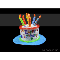 LED HAPPY BIRTHDAY CAKE HAT (1 PIECE)