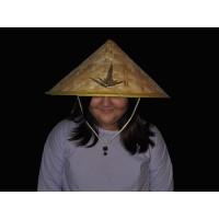 TRADITIONAL ASIAN CONICAL BAMBOO HAT (1 PIECE)