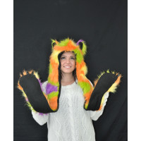 ULTRA FUZZY ANIMAL HAT WITH PAWS (1 PIECE)