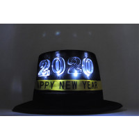 LED HAPPY NEW YEAR TOP HAT 2020