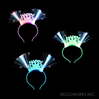 HAPPY NEW YEAR FIBER OPTIC LED BOPPERS (1 PIECE)