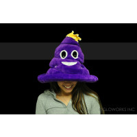 PLUSH EMOJI MARDI GRAS POOP HAT (1 PIECE)