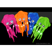 FLASHING SQUID HAT ASSORTED COLORS (1 PIECE) 