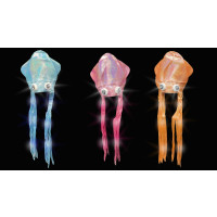 52" ASSORTED COLOR LONG IRIDESCENT LED SQUID HAT (1 PIECE) 