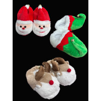 ASSORTED STYLE PLUSH CHILDRENS SLIPPERS ( 1 PAIR)