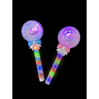 11" ASSORTED COLOR LOLLIPOP SPINNING WAND 