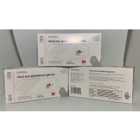 VINYL EXAM GLOVES - 100PK (LARGE/MED)